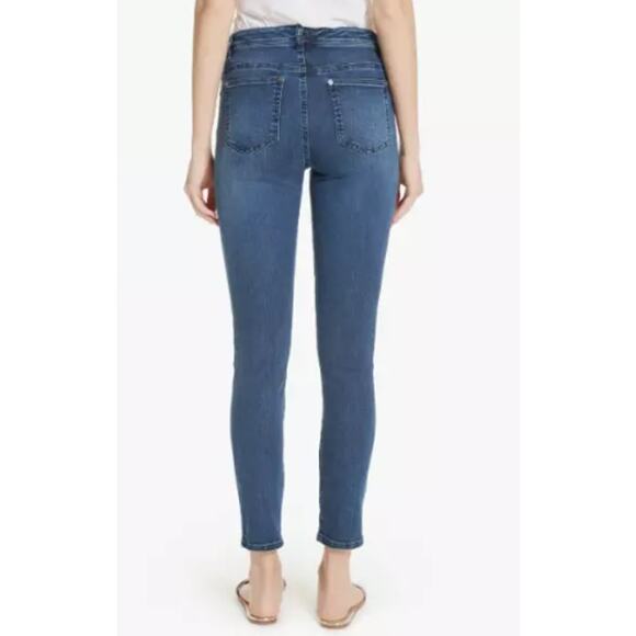 St. John Caviar Stretch Cotton Lyocell Skinny Fit Jeans Medium Blue Size 8‎ - Picture 3 of 10